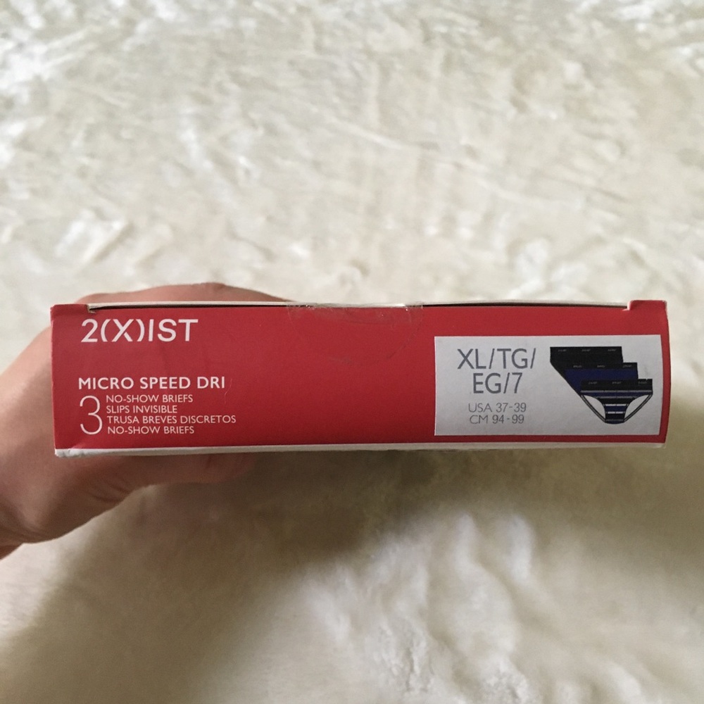 2(x)ist NWT 3 briefs XL stripes blue black white - Picture 5 of 8